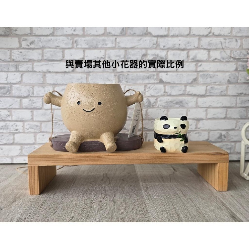 貓魚手作| 可愛鞦韆人花器 盪鞦韆 吊掛花器 日本花器 花盆 多肉盆栽 Greenhouse 多肉花器-細節圖3
