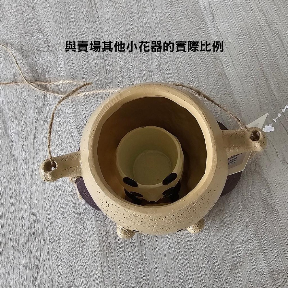 貓魚手作| 可愛鞦韆人花器 盪鞦韆 吊掛花器 日本花器 花盆 多肉盆栽 Greenhouse 多肉花器-細節圖4