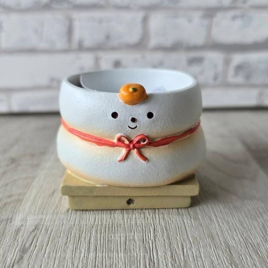 貓魚手作|鏡餅 招財貓 犬張子花盆 民俗吉祥物 日本花器 迷你花盆 多肉盆栽 Greenhouse-細節圖3