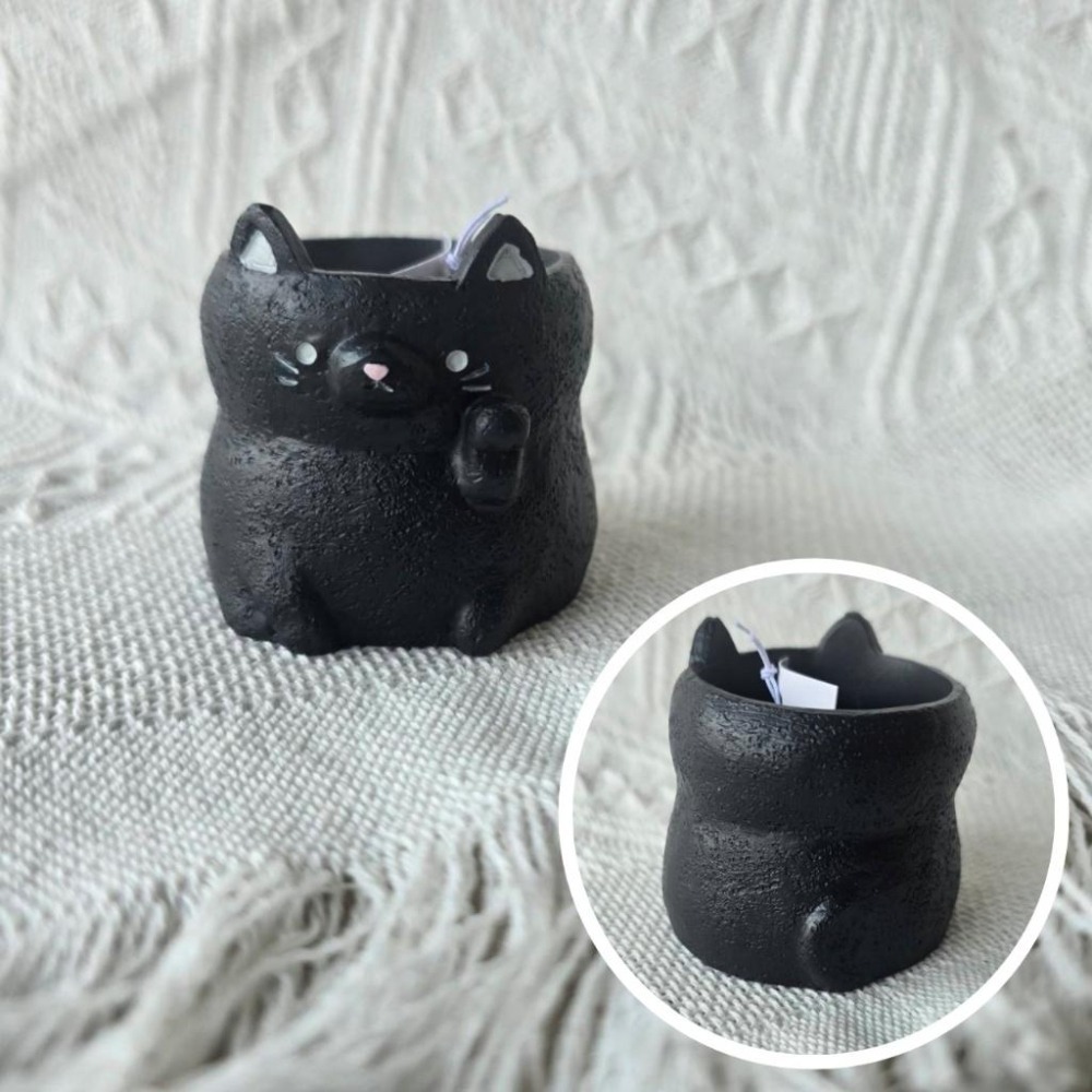 貓魚手作| 招財貓 舉手貓 三花貓 橘虎斑貓灰虎斑貓 黑白貓 日本迷你花器 多肉盆栽 Greenhouse-細節圖4