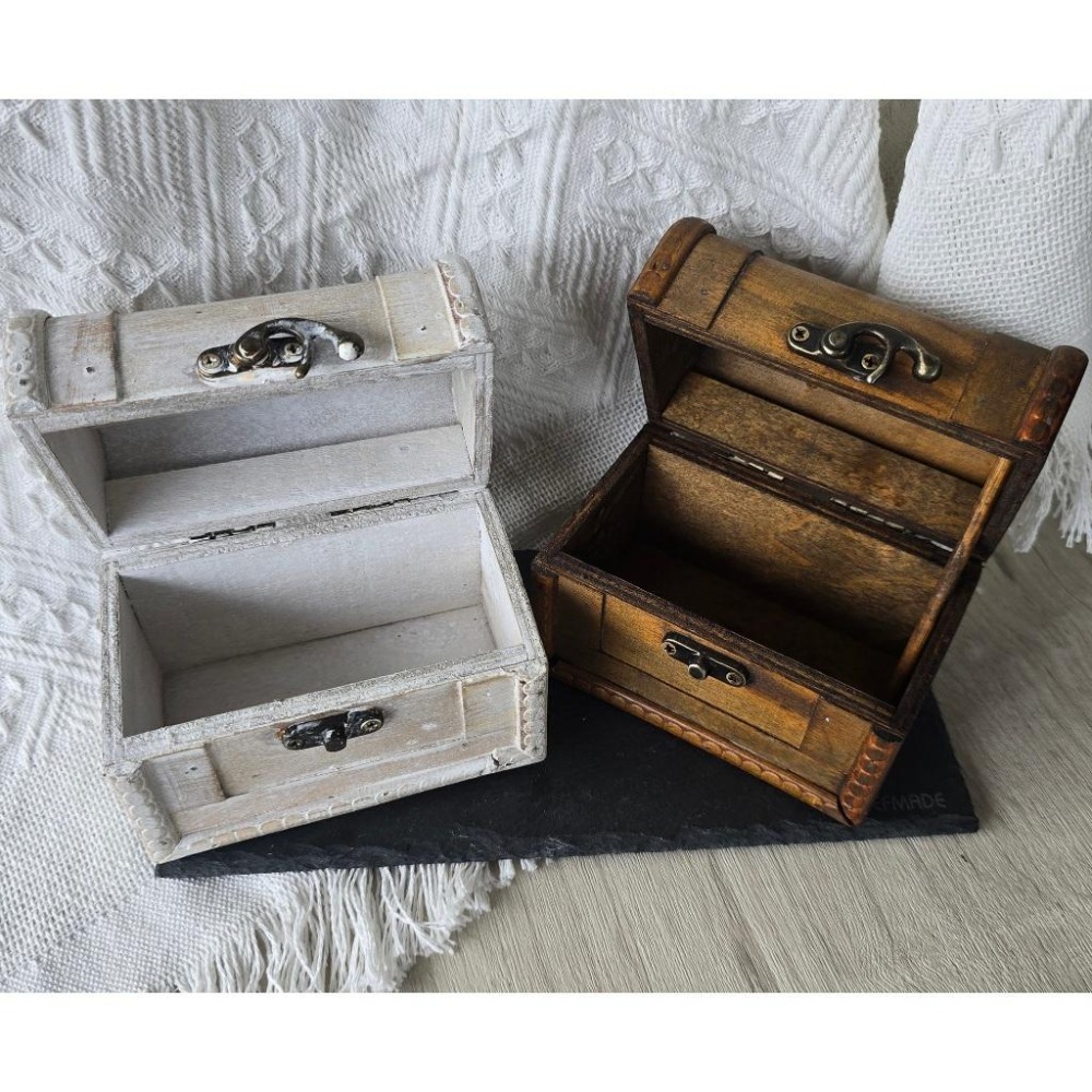 貓魚手作|日本GreenHouse 寶藏箱 木盒 花器 收納小物 收納盒 拍照道具 禮物盒-細節圖3