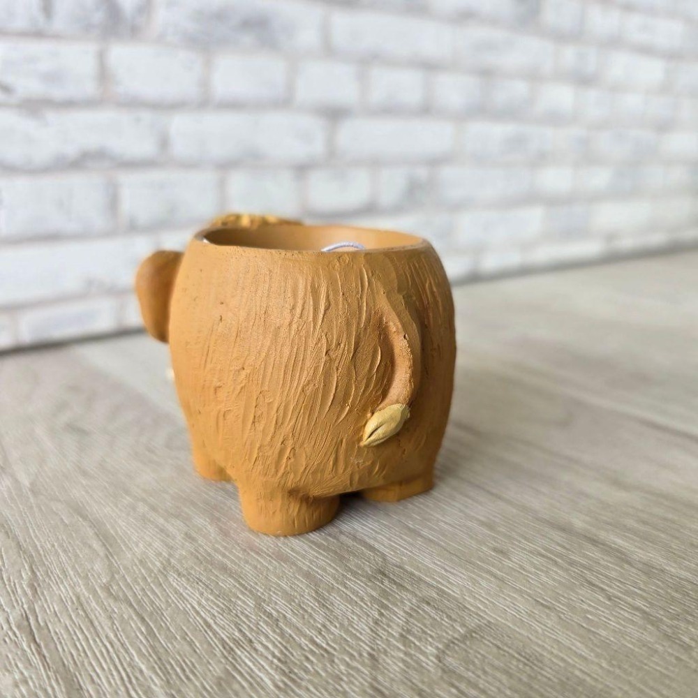 貓魚手作| 日本品牌 猛瑪象 史前生物 迷你花器 多肉盆栽 Green house-細節圖3