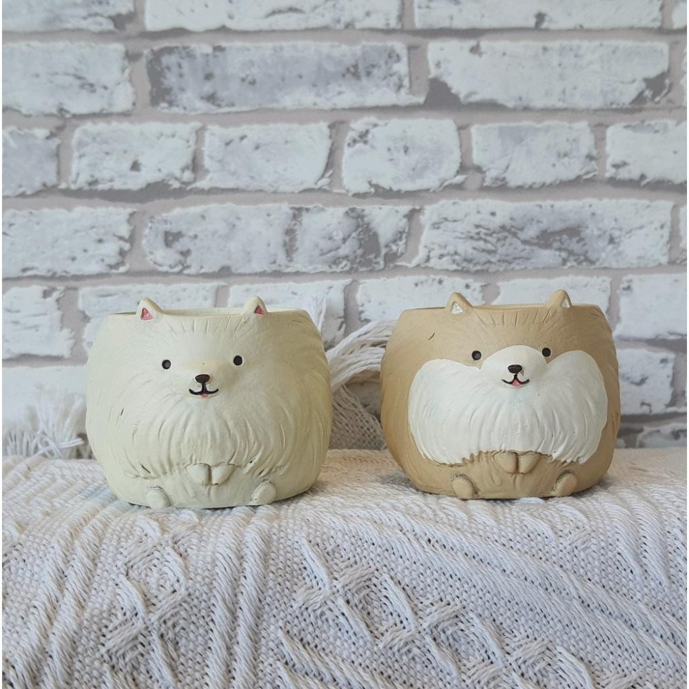 貓魚手作|狗狗區 柴犬花盆 貴賓狗 法鬥犬 巴哥犬 臘腸犬 博美狗 吉娃娃 日本花器 迷你花盆 多肉盆栽-細節圖7