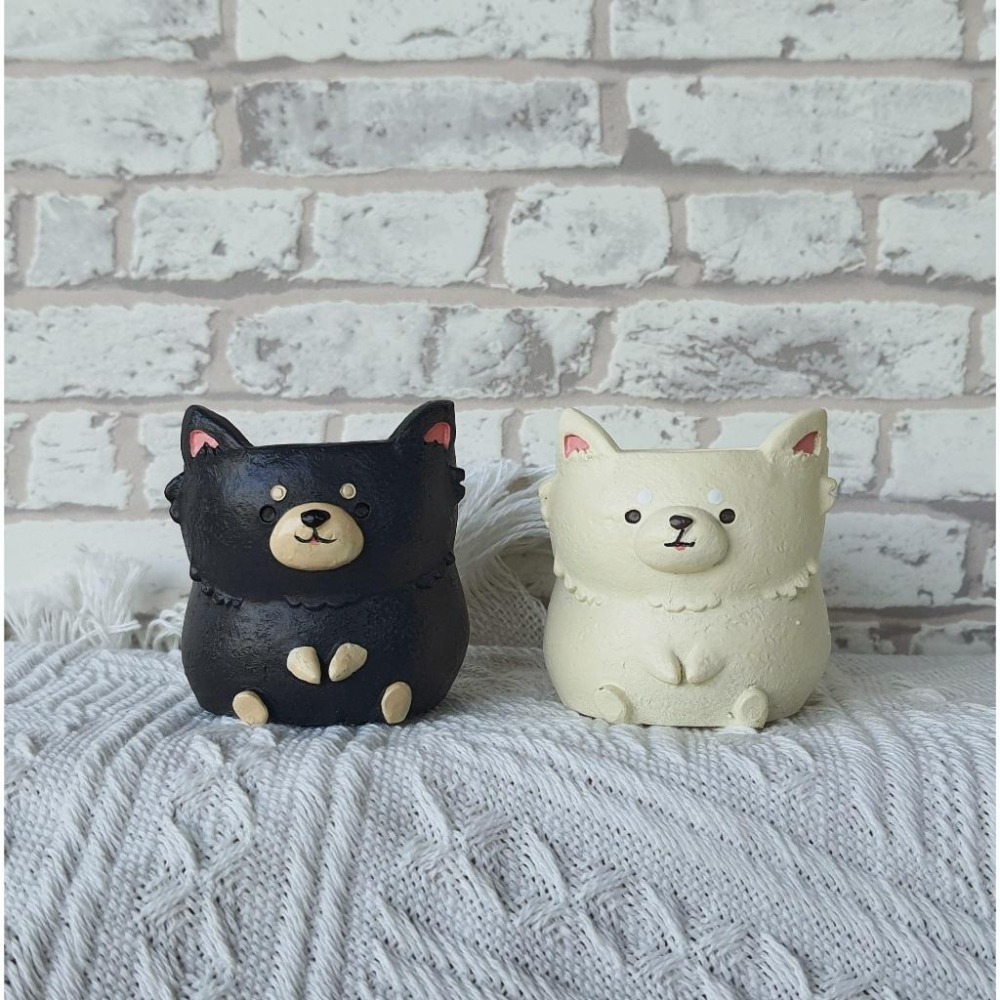 貓魚手作|狗狗區 柴犬花盆 貴賓狗 法鬥犬 巴哥犬 臘腸犬 博美狗 吉娃娃 日本花器 迷你花盆 多肉盆栽-細節圖8