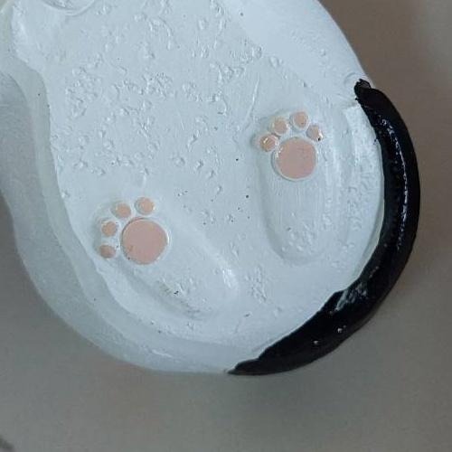 貓魚手作|三花貓 虎斑貓 黑貓 白貓 貓咪花盆 母雞蹲貓 萌萌肉球 日本花器 迷你花盆 多肉盆栽-細節圖4