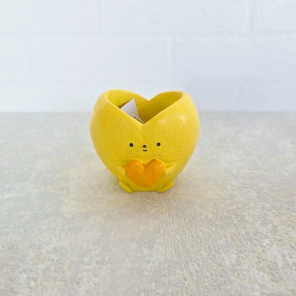 貓魚手作|大心抱小心 愛心人 粉心 黃心 愛心花盆 日本花器 迷你花盆 多肉盆栽 Greenhouse-細節圖4