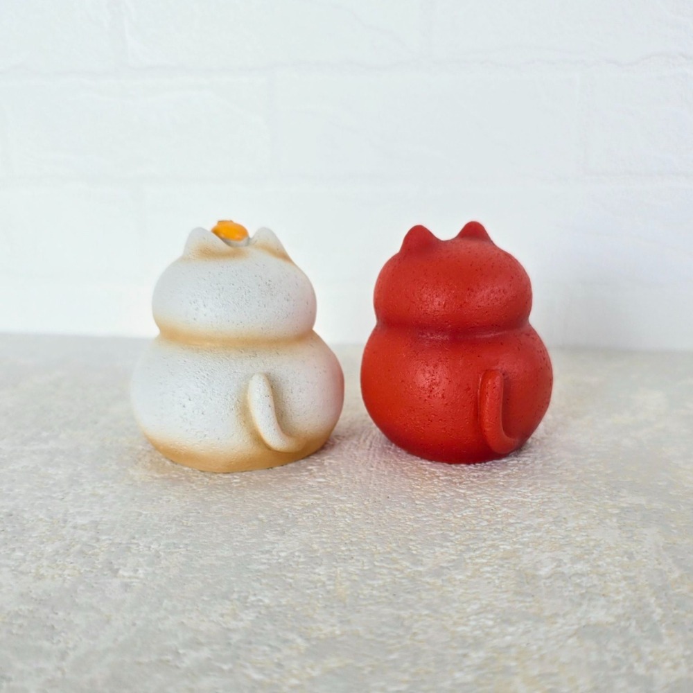 貓魚手作|貓鏡餅 貓不倒翁 桌上擺飾 新年擺飾擺件 迷你擺飾 日本雜貨 Greenhouse-細節圖2