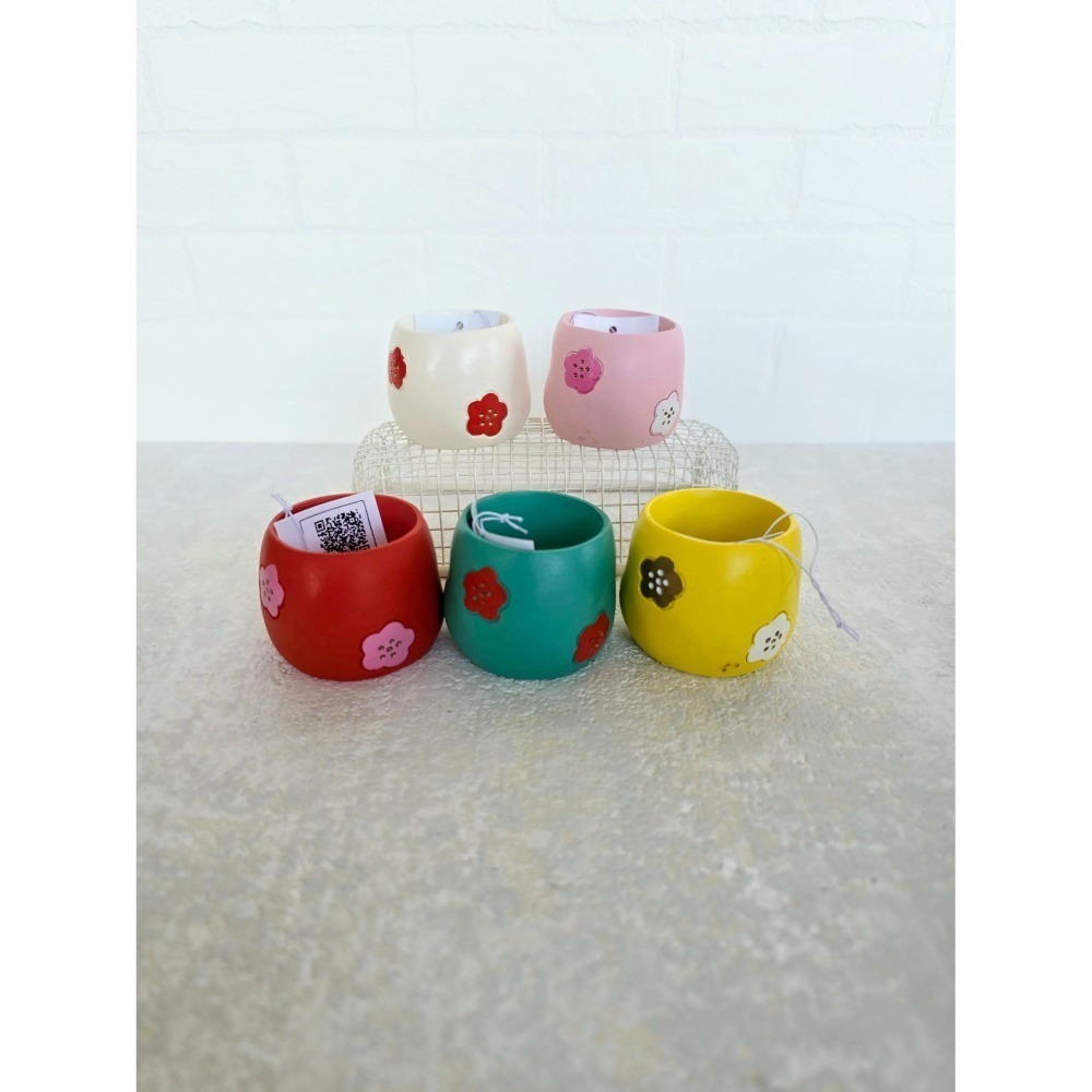 貓魚手作|5色 花達摩 達摩花盆 日本花器 迷你花盆 多肉盆栽 Greenhouse-細節圖2