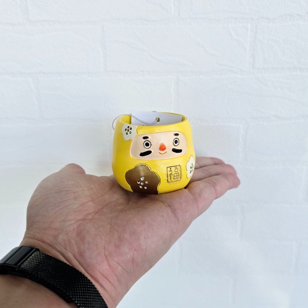 貓魚手作|5色 花達摩 達摩花盆 日本花器 迷你花盆 多肉盆栽 Greenhouse-規格圖8