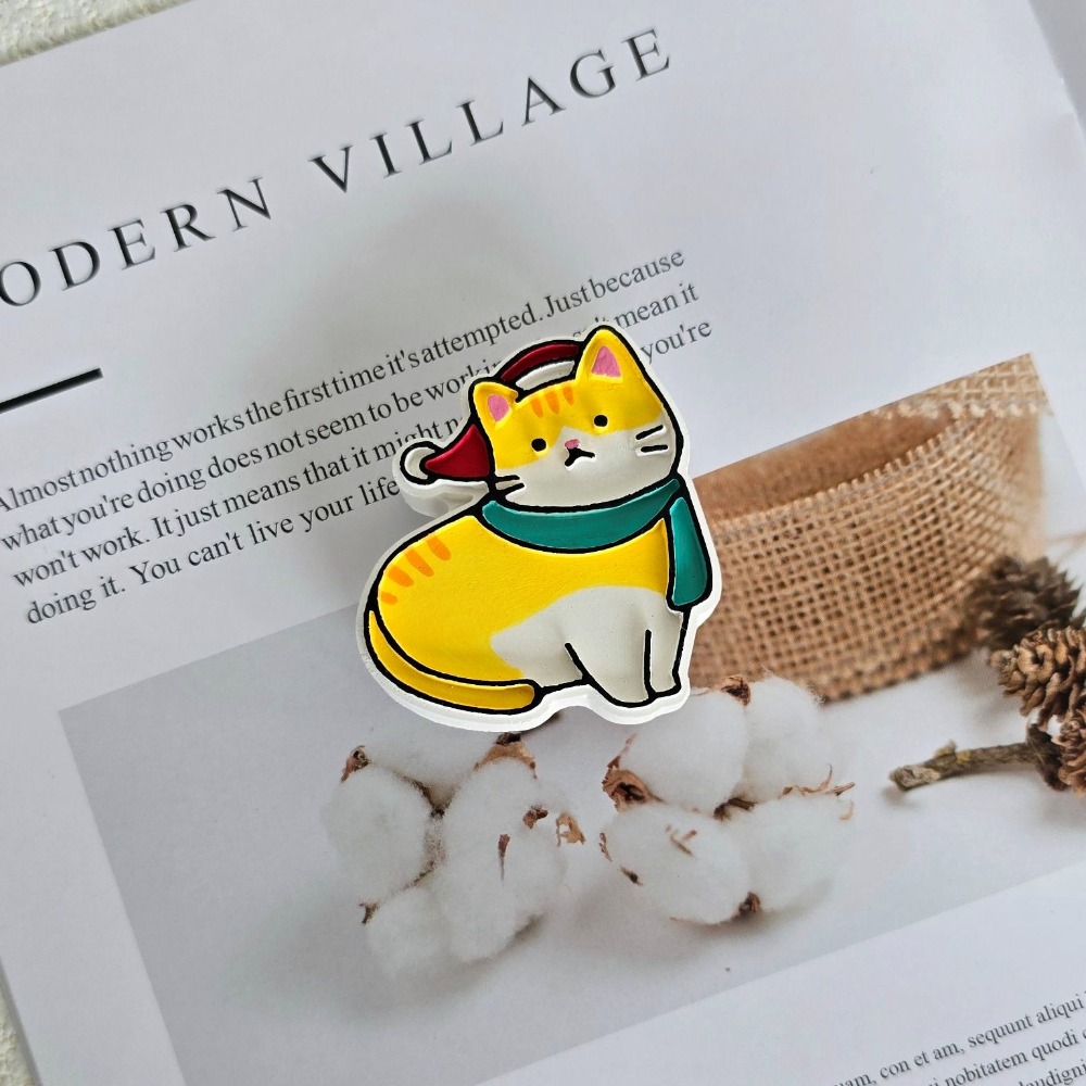 貓魚手作｜單售 6款可選 聖誕貓貓車用夾 磁鐵 PP懸浮盒 擴香石 出風口夾 聖誕禮物 交換禮物首選-規格圖4