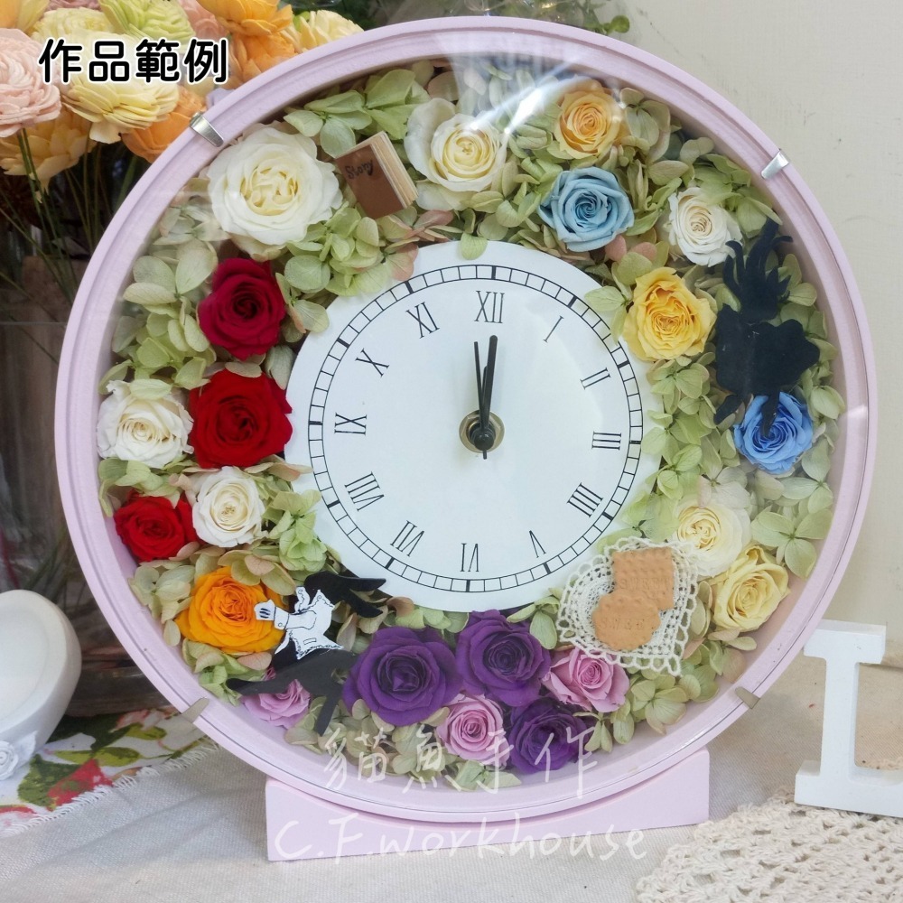 【清倉特價】花時鐘 花藝資材 花藝時鐘 花時計 日本進口 amifa ML 花鐘 不凋花 乾燥花-細節圖10