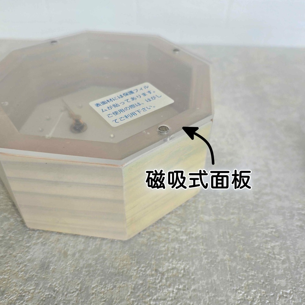 【清倉特價】八角時鐘 磁吸時鐘 花時鐘 花藝資材 花藝時鐘 八角時計 日本進口 cazaro 花鐘 不凋花 乾燥花-細節圖5