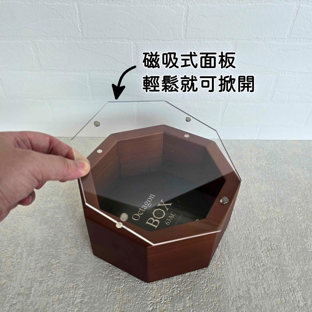 【清倉特價】八角木框 立體中空磁吸框 花相框 花藝框 日本進口cazaro 花框 不凋花 乾燥花 周邊收納盒 推活祭壇-細節圖4
