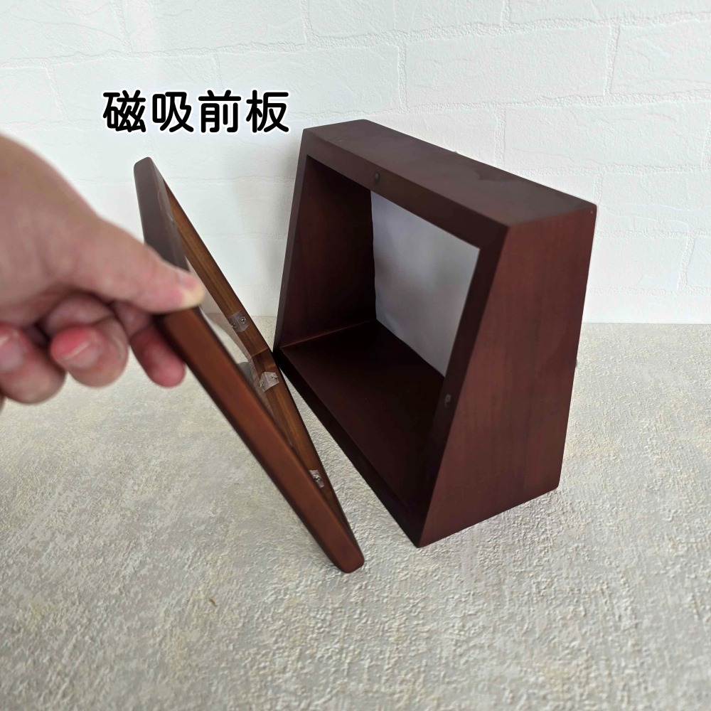 【清倉特價】2L梯形木框 斜角框 立體中空磁吸框 立體中空 花相框 日本進口cazaro 公仔收納盒 推活祭壇展示紀念-細節圖4