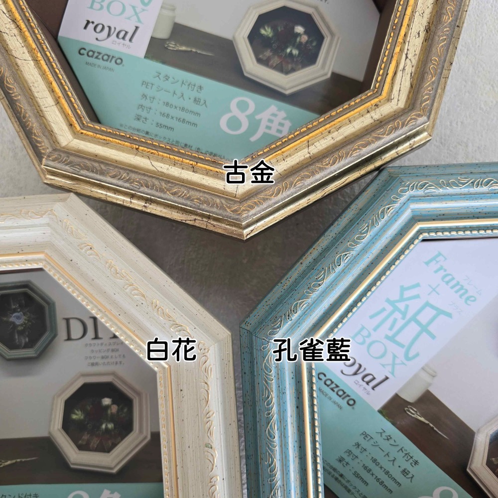 【清倉特價】18cm八角框 立體中空 DIY相框 花相框 日本進口 cazaro 公仔收納 周邊收納 推活祭壇追星展示-細節圖5