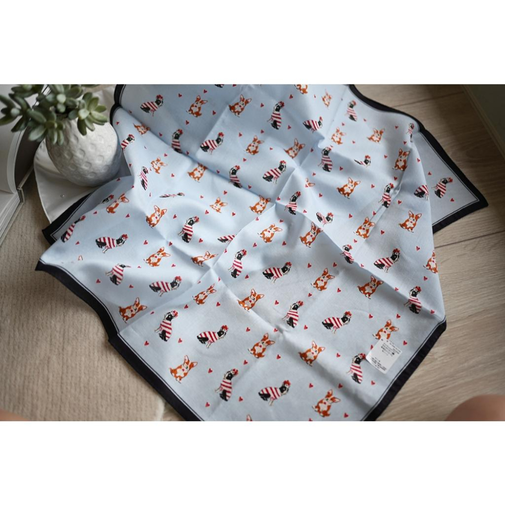 丸丸選品Cath Kidston日本製手帕領巾英國風格可愛狗狗插畫設計交換禮物穿搭-細節圖5