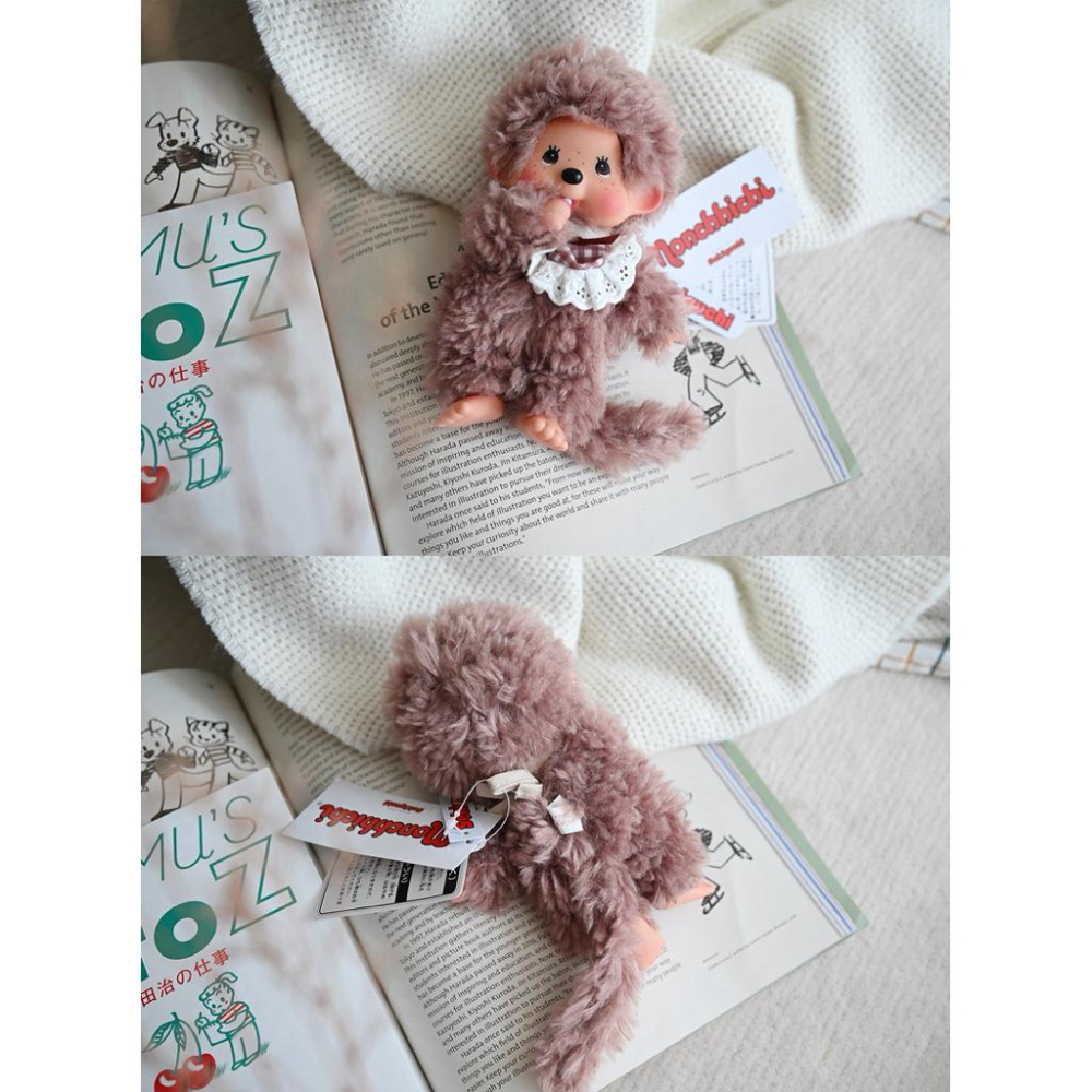 丸丸選品maru monchhichi日本現貨正版馬上出貨夢奇奇lisa最愛black pink紅棕圍兜兜男孩29cm-細節圖2