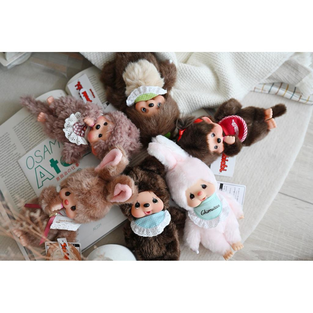 丸丸選品maru monchhichi日本現貨正版馬上出貨夢奇奇lisa最愛black pink紅棕圍兜兜男孩29cm-細節圖6