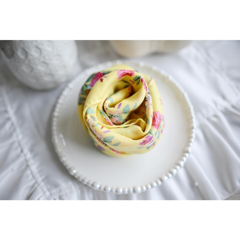 丸丸選品Cath Kidston日本製手帕領巾英國風格黃色花園插畫設計交換禮物穿搭大判-細節圖5