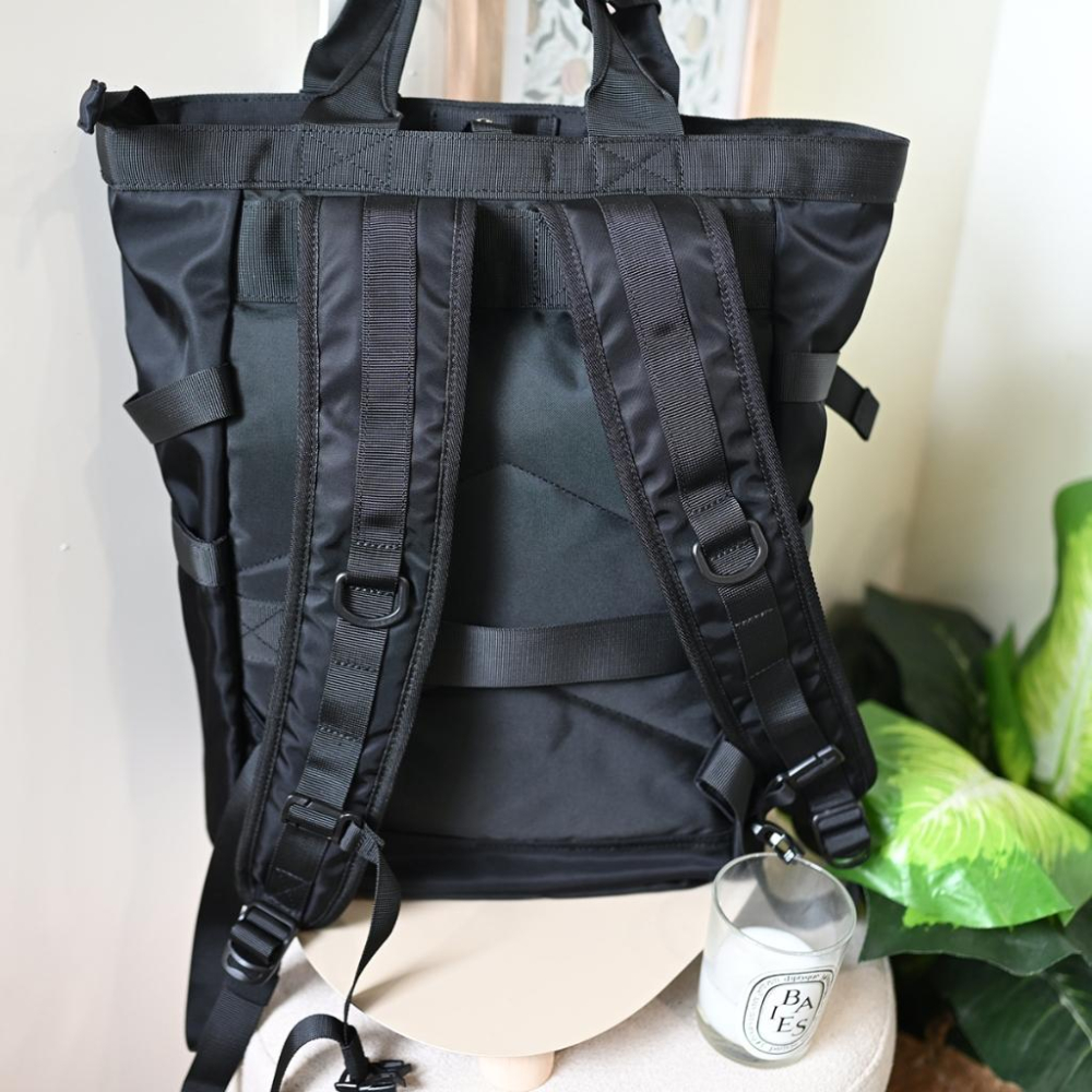 小紅書款黑色尼龍後背包可以放筆電13吋旅行商務包包-細節圖4