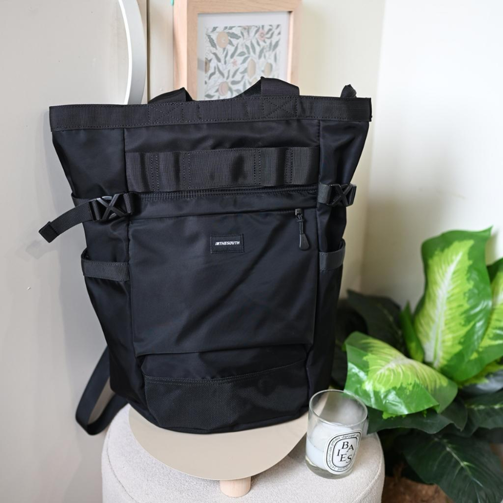 小紅書款黑色尼龍後背包可以放筆電13吋旅行商務包包-細節圖6