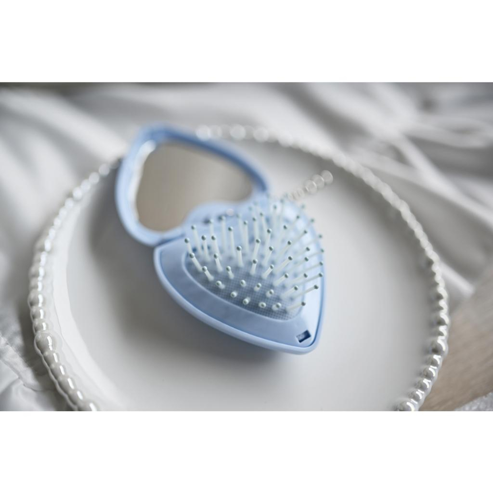 丸丸選品 日本帶回 愛心心型 包包吊飾 補妝小鏡子 梳子 聖誕節禮物 交換禮物 補妝鏡-細節圖4