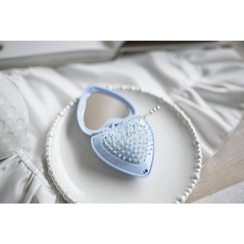 丸丸選品 日本帶回 愛心心型 包包吊飾 補妝小鏡子 梳子 聖誕節禮物 交換禮物 補妝鏡-細節圖5