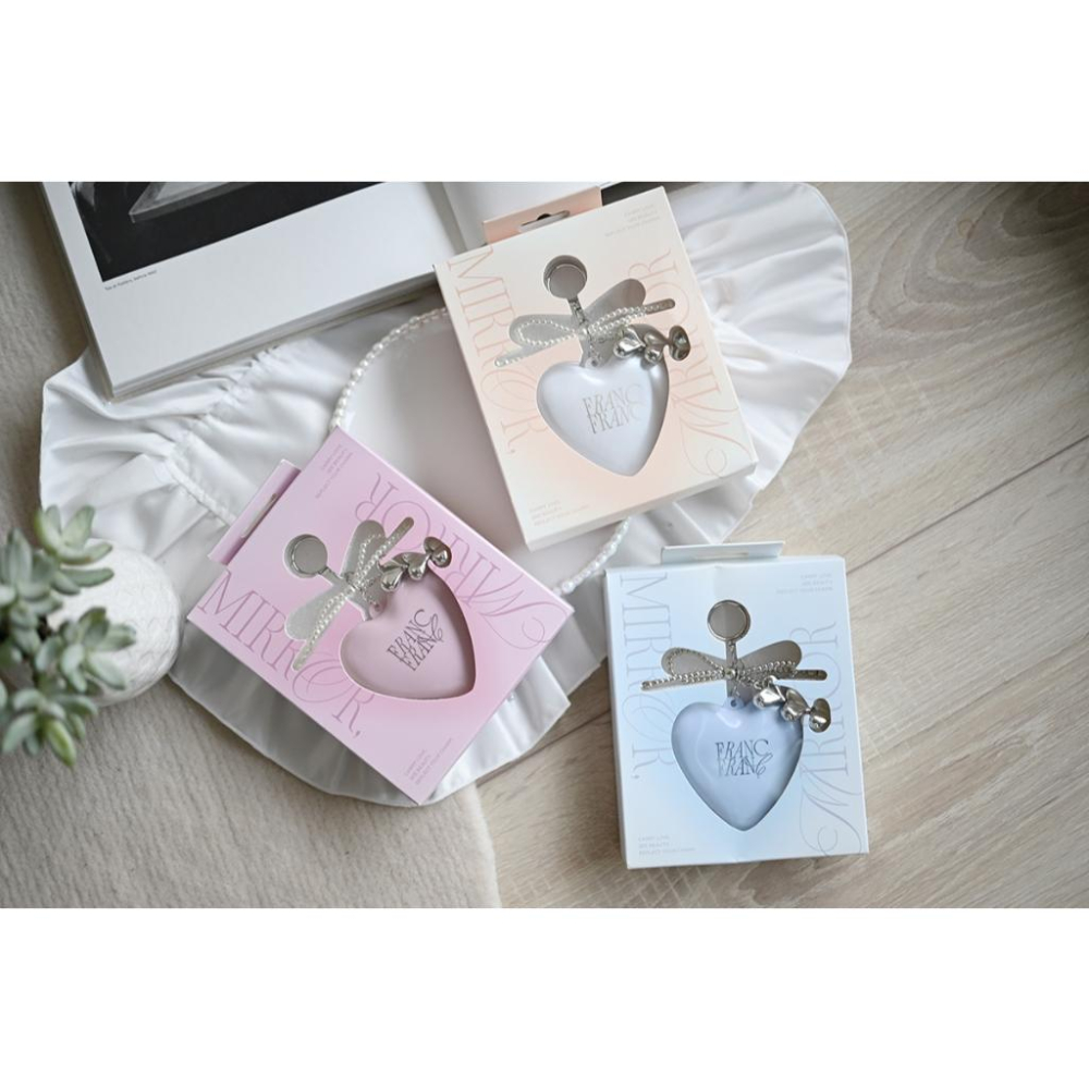 丸丸選品 日本帶回 愛心心型 包包吊飾 補妝小鏡子 梳子 聖誕節禮物 交換禮物 補妝鏡-細節圖9