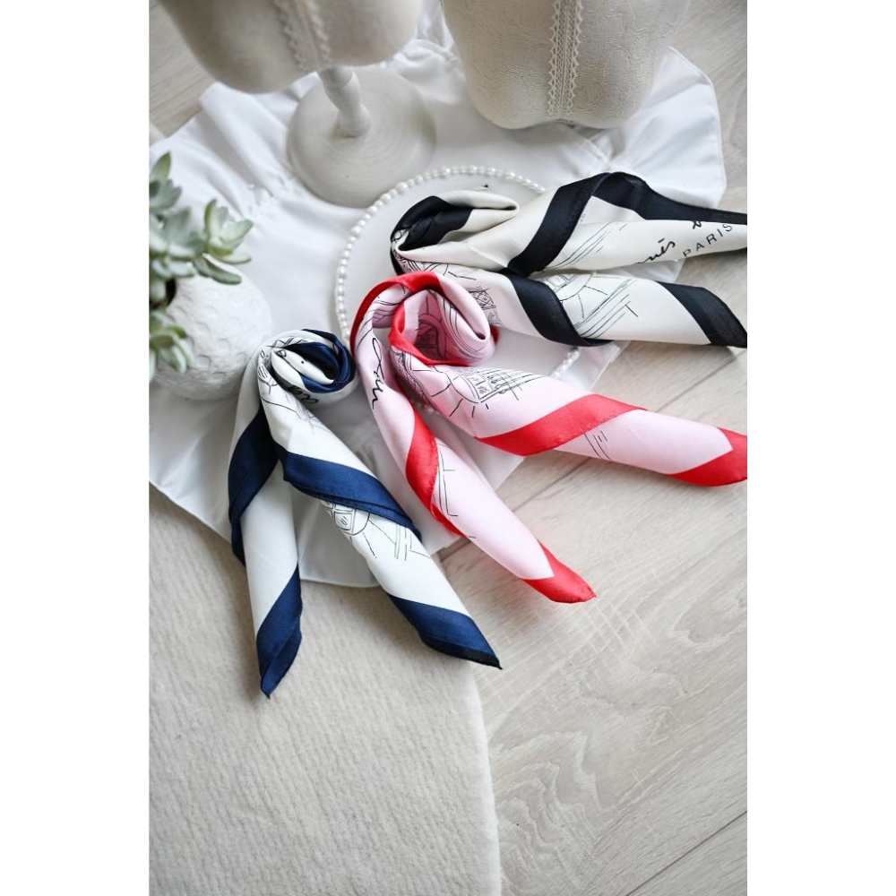 丸丸選品經典點點agnes b日本製手帕 領巾法國插畫設計圖案agnes b 巴黎Rue du Jour的NO.1店圖騰-細節圖9