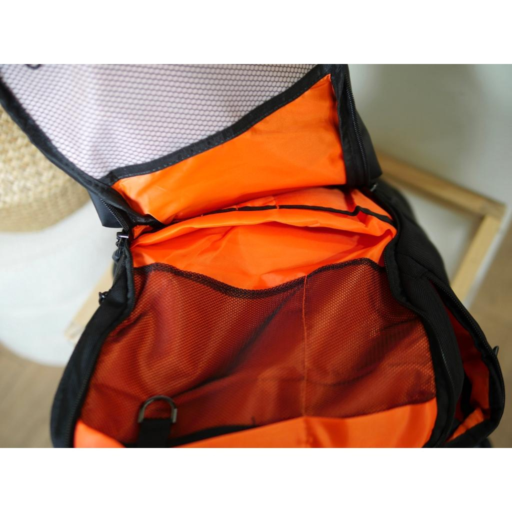 黑色防潑水旅行背包客廉航後背包旅行包包大容量可放電腦-細節圖4