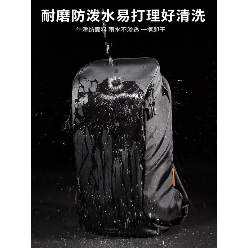 黑色防潑水旅行背包客廉航後背包旅行包包大容量可放電腦-細節圖9