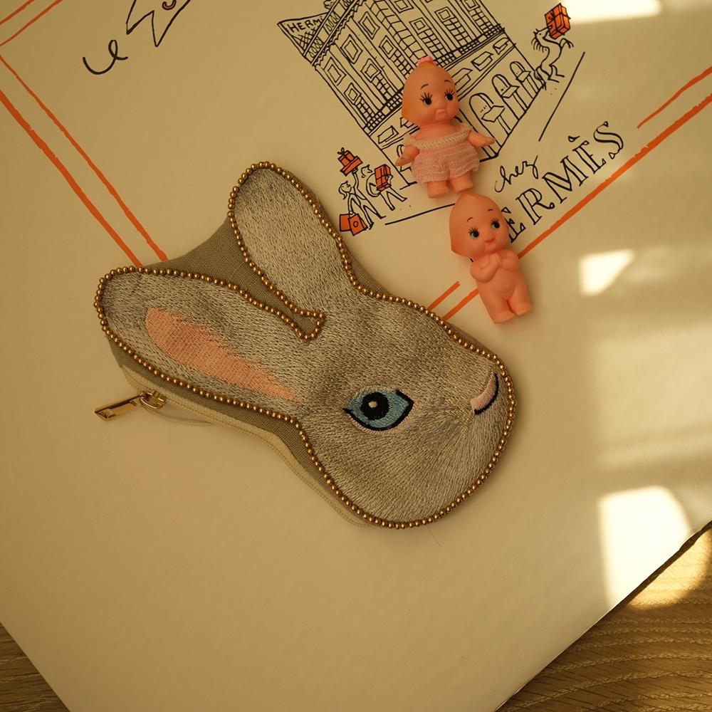 超精緻日本帶回兔兔日本 artipur COTTAGE 刺繡小零錢包小物包丸丸選品ZAKKA-細節圖5