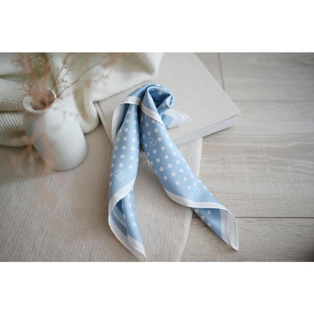 丸丸選品經典點點agnes b日本製手帕 領巾藍色 黑色經典送禮交換禮物復古-細節圖7