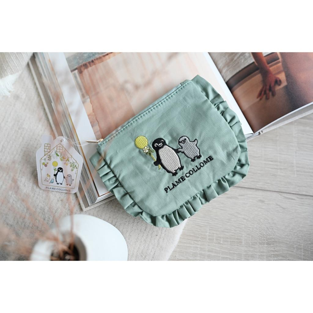 丸丸商店｜zakka日本帶回 JR東日本 Suica企鵝🐧刺繡可愛面紙收納包衛生棉包包plame collome-細節圖4