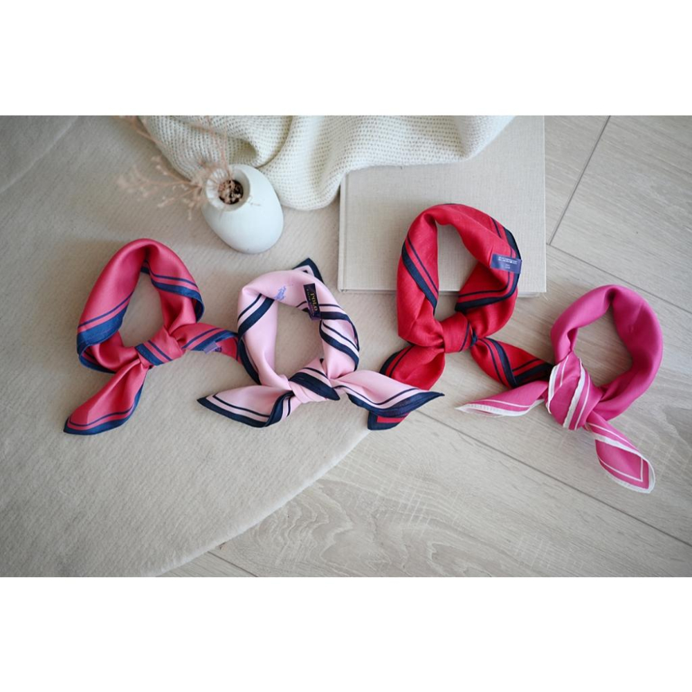 丸丸商店|zakka現貨POLO RALPH LAUREN質感素面日本製手帕方巾純棉日本製日帶回純棉禮物領巾絲巾-細節圖7