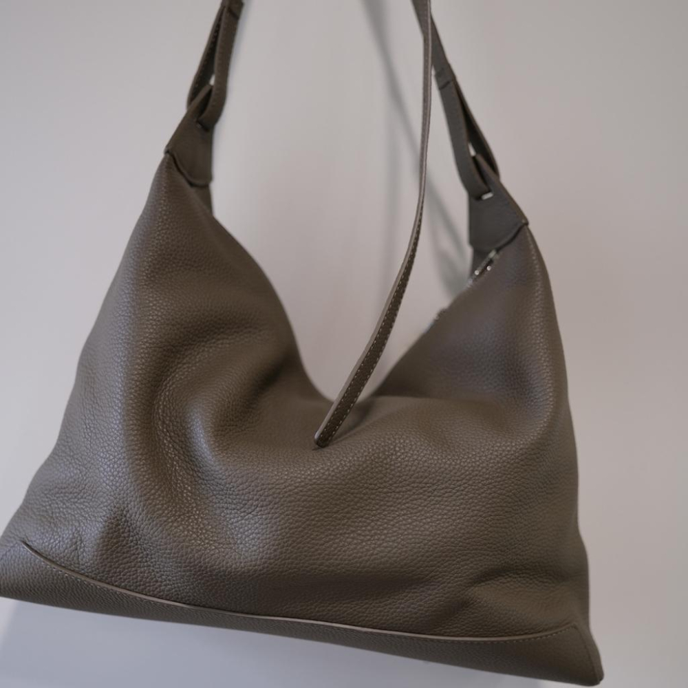 轉賣真皮包包蝴蝶包全真皮大象灰HOBO風箏包mytaste品牌-細節圖4