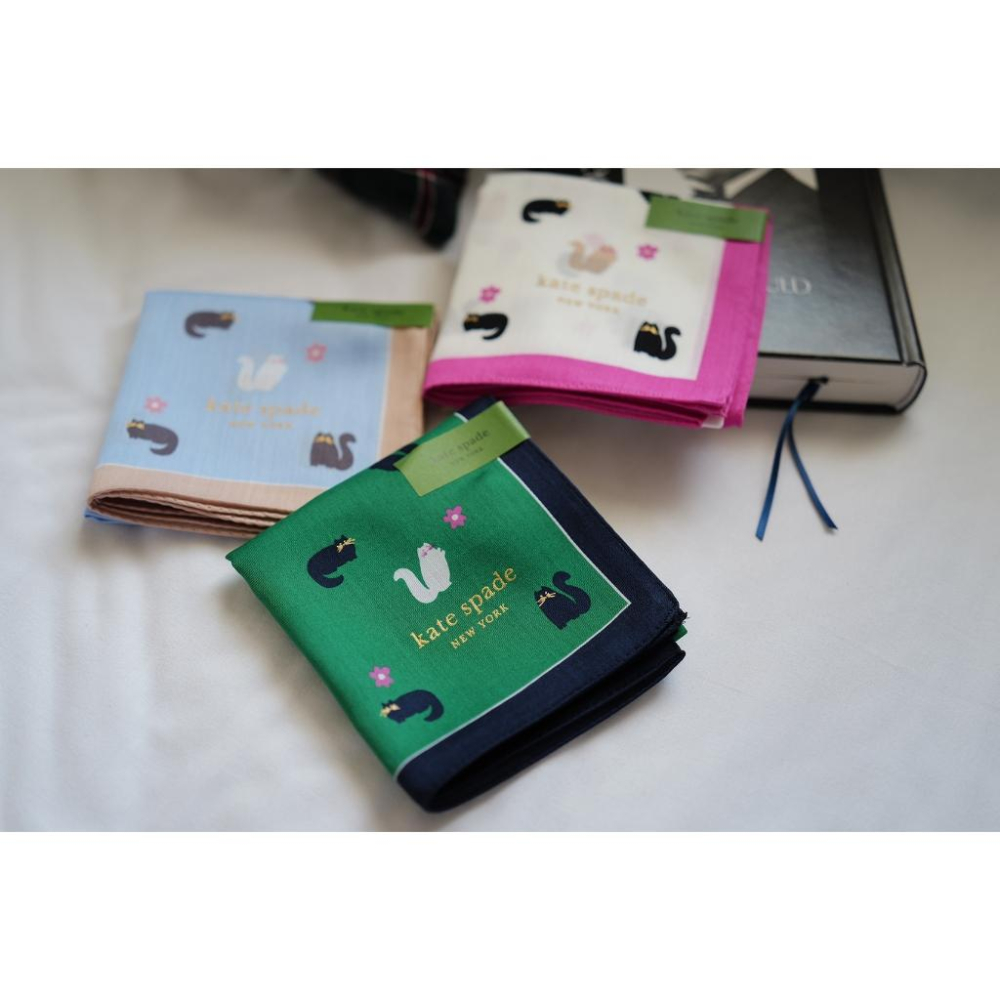 丸丸媽咪日本帶回kate spade手帕絲巾日本製kate spade NEW YORK-細節圖2