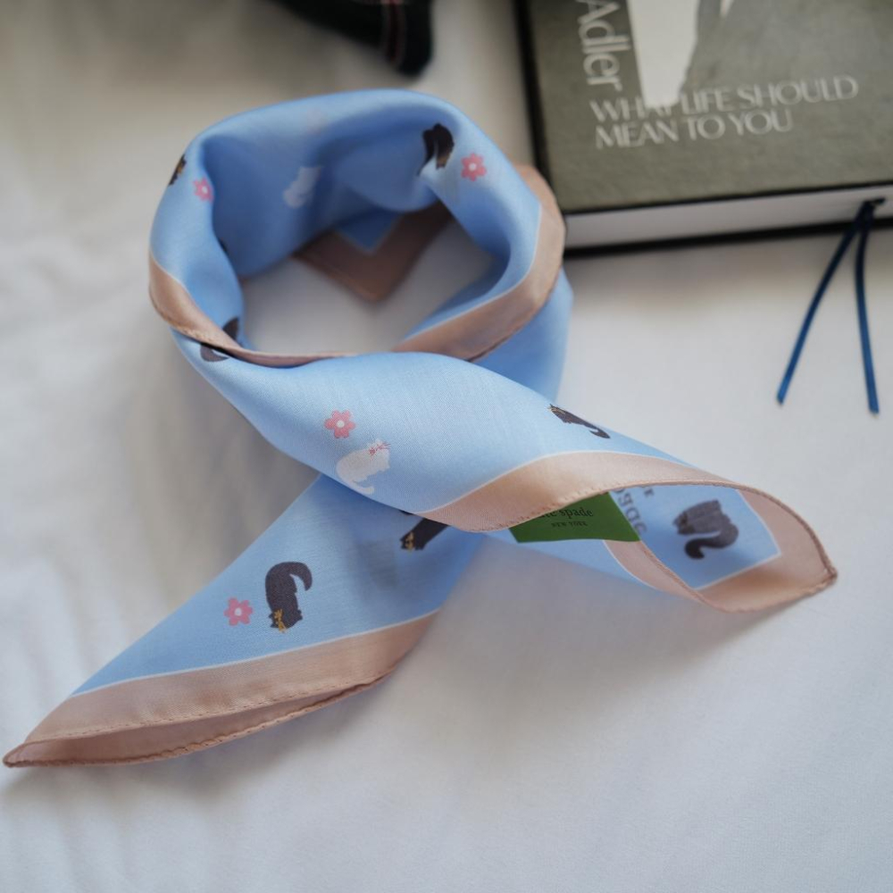 丸丸媽咪日本帶回kate spade手帕絲巾日本製kate spade NEW YORK-細節圖4