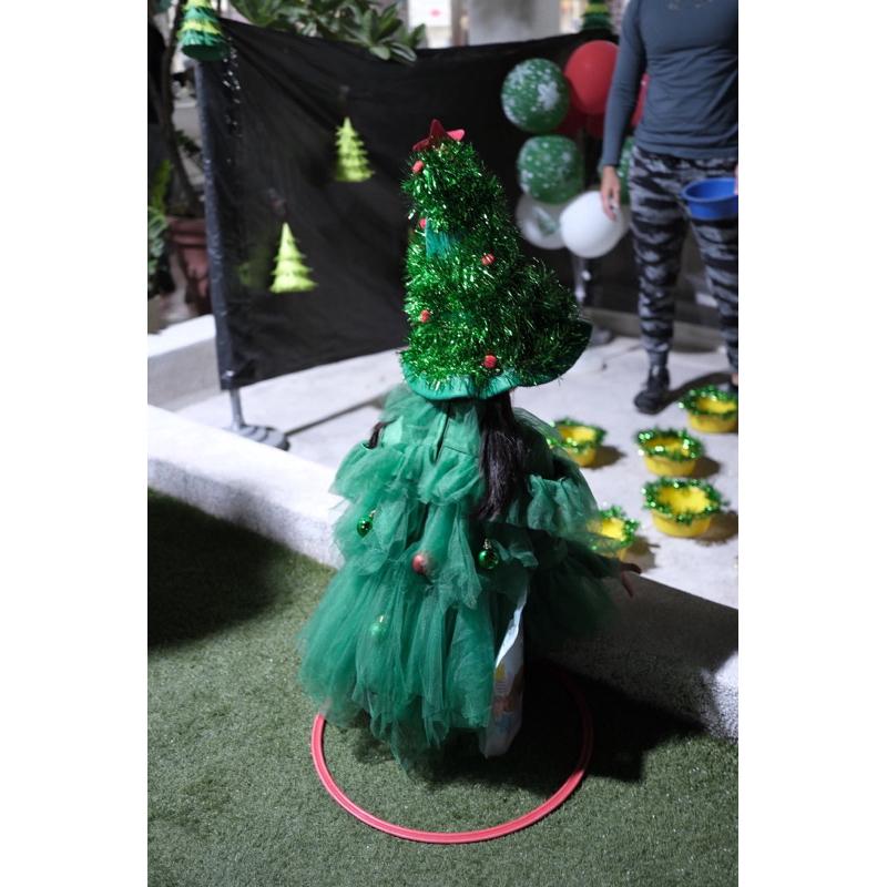 二手幼兒園聖誕節變裝聖誕裝女孩聖誕樹澎澎裙含帽子120公分變裝-細節圖3