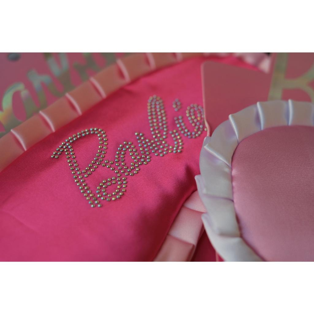 超美MINISO聯名款BARBIE眼罩粉紅夢幻桃紅睡覺飛機眼罩-細節圖5