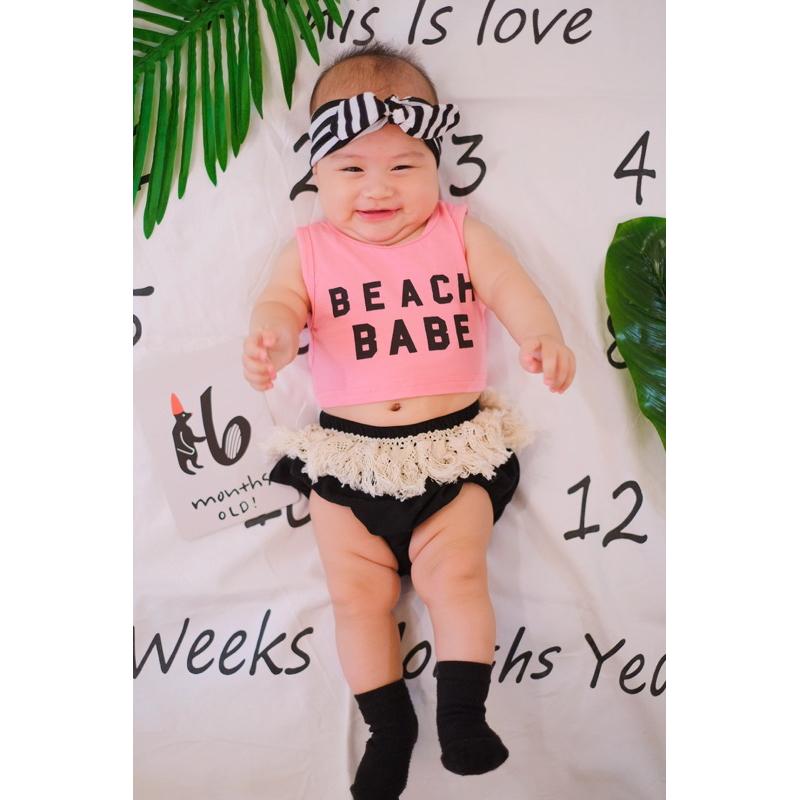 韓國寶寶拍照月份背景布二手出生月份卡片-細節圖6