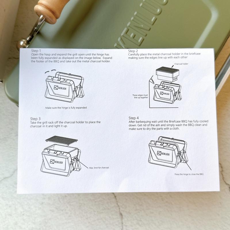 小丸媽的小店野炊露營一人烤肉療癒KENLUCK Mini Grill 迷你攜帶型烤肉架全新轉賣中秋節烤肉必備-細節圖4