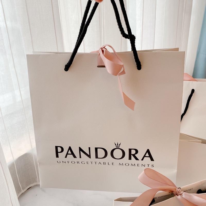 小丸媽到小店超美夢幻潘朵拉白色紙袋含粉紅色緞帶-細節圖4