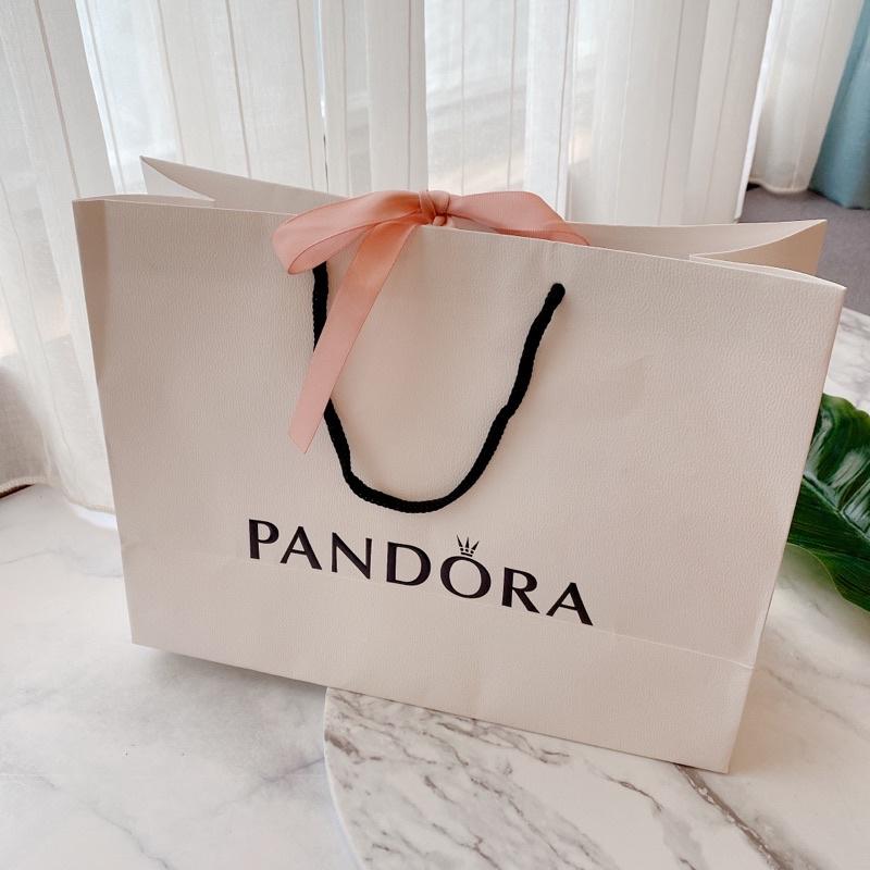 小丸媽到小店超美夢幻潘朵拉白色紙袋含粉紅色緞帶-細節圖5