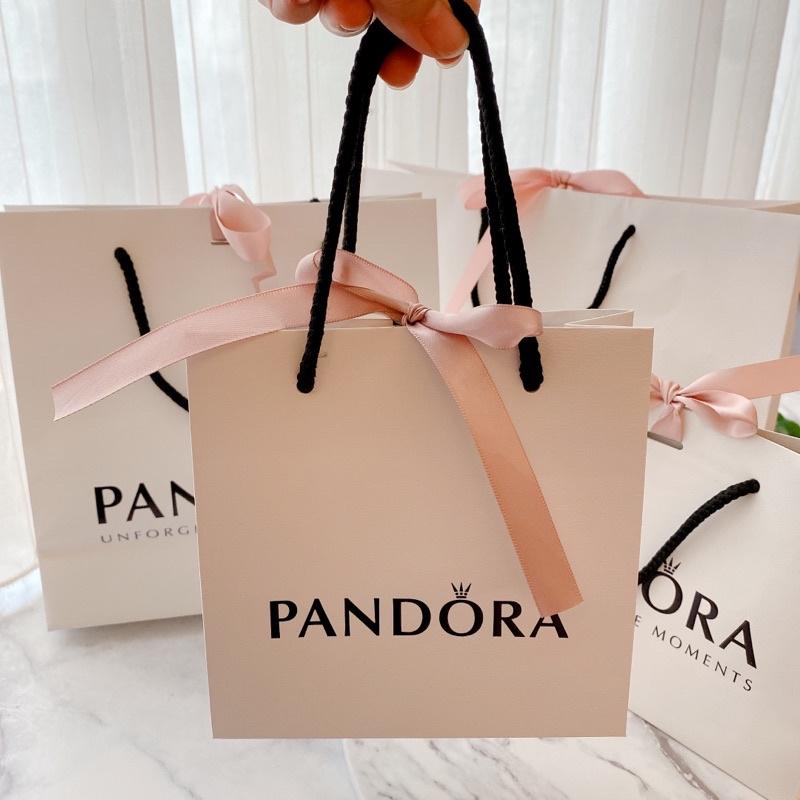 小丸媽到小店超美夢幻潘朵拉白色紙袋含粉紅色緞帶-細節圖7