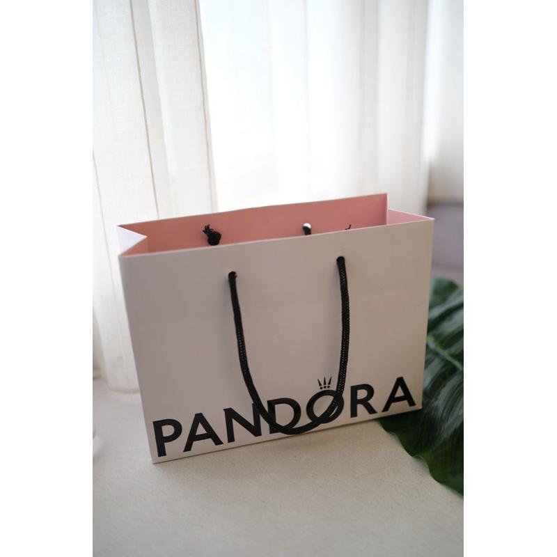 小丸媽到小店超美夢幻潘朵拉白色紙袋含粉紅色緞帶-細節圖8