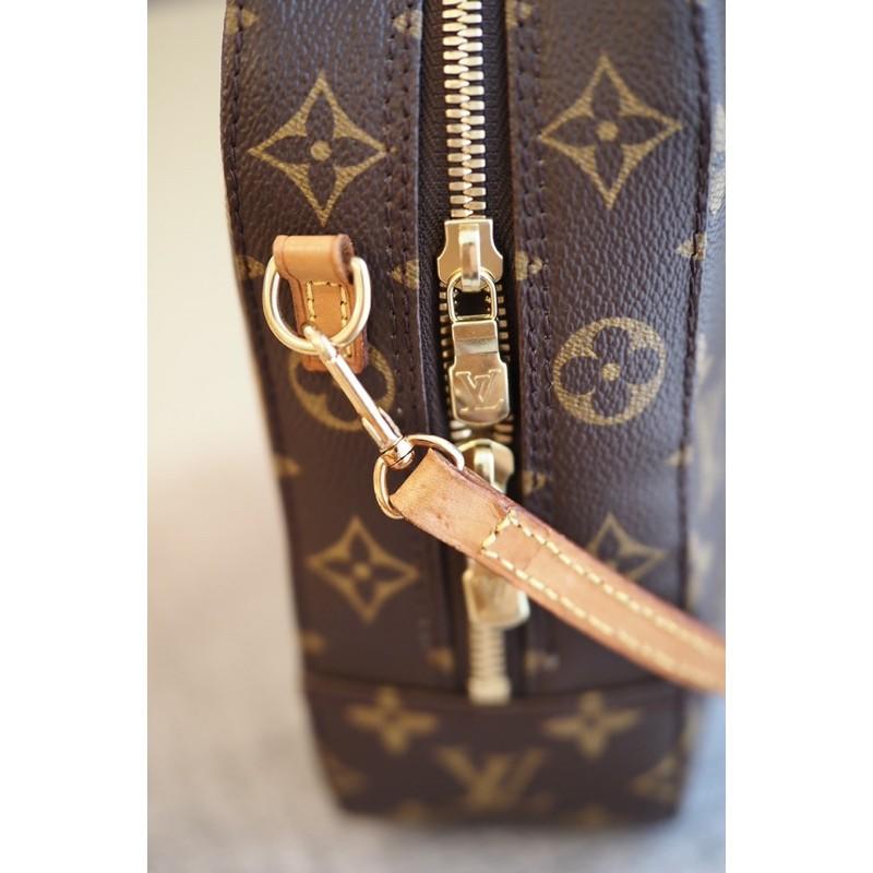 小丸媽二手包 中古古董包復古louis vuitton spontini 豆腐包 M47500方形斜背包 老花 方形包-細節圖5