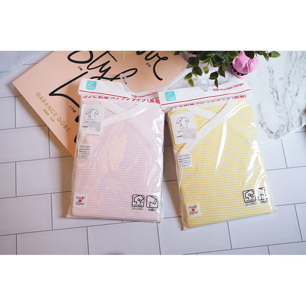小丸媽的小店 日本帶回akachan阿卡將初生嬰兒蝴蝶衣包屁衣純棉1入組60公分新生兒日本製-細節圖2