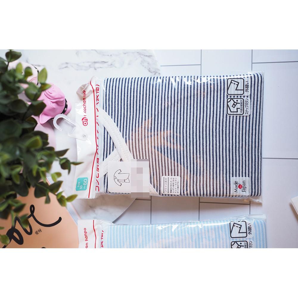 小丸媽的小店 日本帶回akachan阿卡將初生嬰兒蝴蝶衣包屁衣純棉1入組60公分新生兒日本製-細節圖4