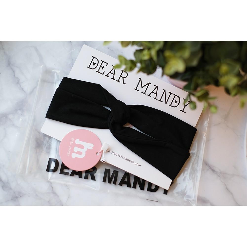 小丸媽的小店歐美風格交叉款髮帶黑色-細節圖3